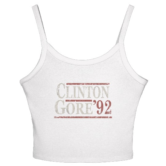 Distressed Bill Clinton Al Gore 1992 Women's Spaghetti Strap Tank Top
