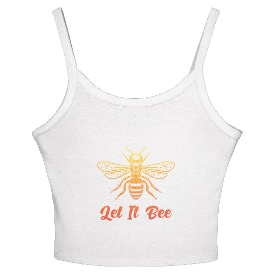 Beekepeer Let It Bee Beekepping Bumblebee Nature Women's Spaghetti Strap Tank Top