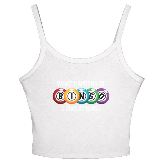 What Happens At Bingo Stays At Bingo Lucky Bingo Women's Spaghetti Strap Tank Top