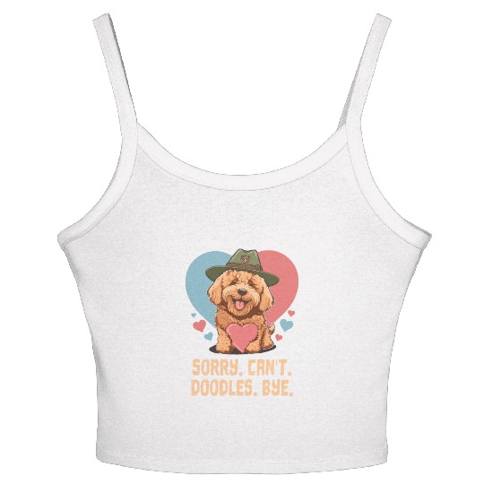 Sorry Can't Doodles Bye Goldendoodle Dog Dad Women's Spaghetti Strap Tank Top