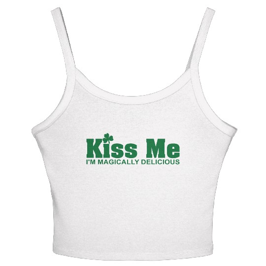 Kiss Me I'm Magically Delicious Women's Spaghetti Strap Tank Top