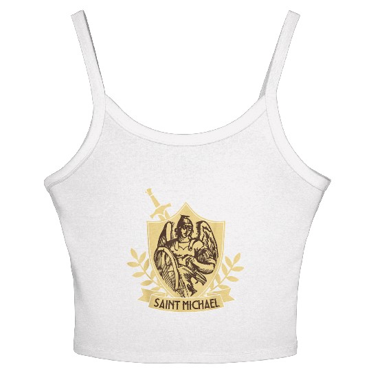 Saint Michael Patron Saint of Police Officers Women's Spaghetti Strap Tank Top