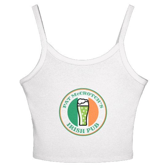 Pat Mccrotch'S Irish Pub Green Beer St Patric Day Women's Spaghetti Strap Tank Top