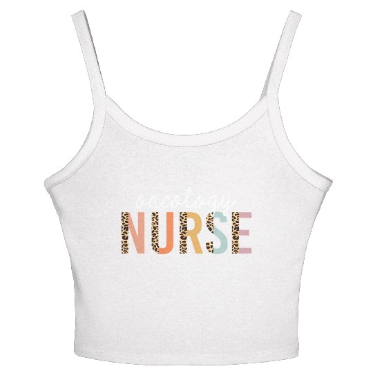 Oncology Nurse Leopard Print Nursing School Women's Spaghetti Strap Tank Top