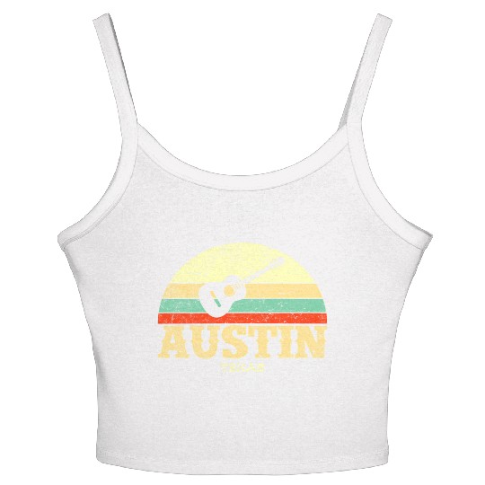Austin Texas Guitar Lone Star State Women's Spaghetti Strap Tank Top