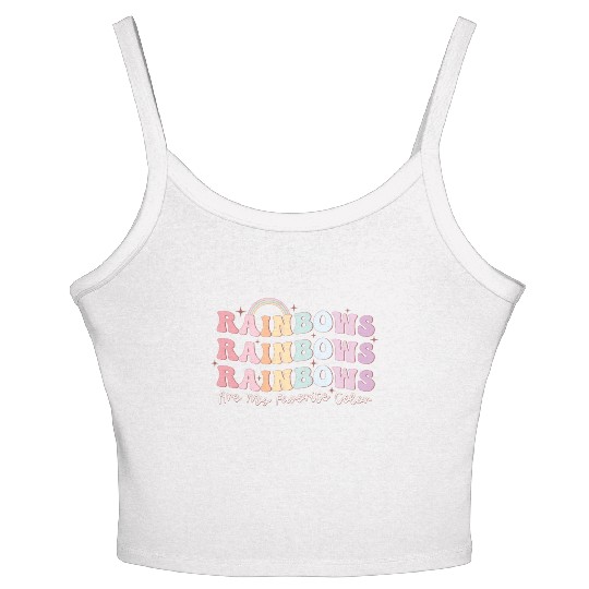 Rainbows Are My Favorite Color, LGBT Pride Month Women's Spaghetti Strap Tank Top