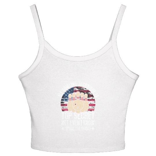 Vintage 4th of July Bowling Women's Spaghetti Strap Tank Top