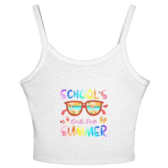Schools Out For Summer Last Day Of School Teacher Women's Spaghetti Strap Tank Top