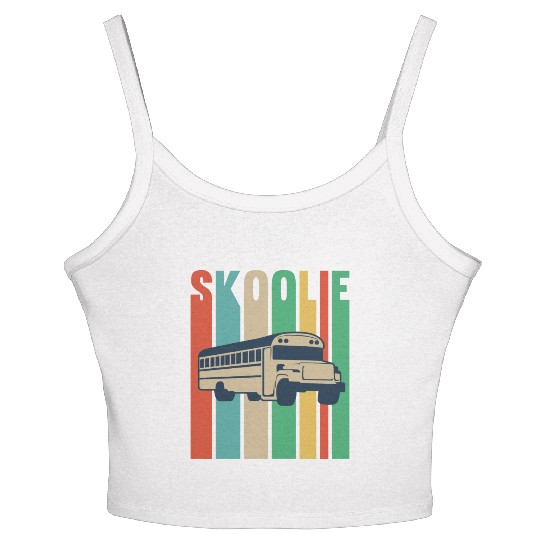 Skoolie Design For A School Bus Lover Women's Spaghetti Strap Tank Top