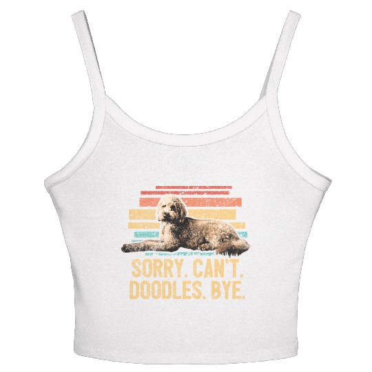 Funny Goldendoodle Dog Dad Doodle Mom Animal Dog Women's Spaghetti Strap Tank Top