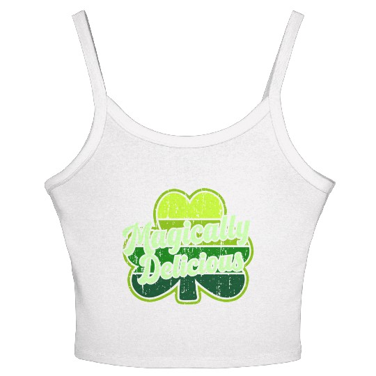 St Patric Day 2021 Magically Delicious Luck Women's Spaghetti Strap Tank Top