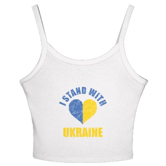 Support Ukraine I Stand With Ukraine Ukrainian Women's Spaghetti Strap Tank Top