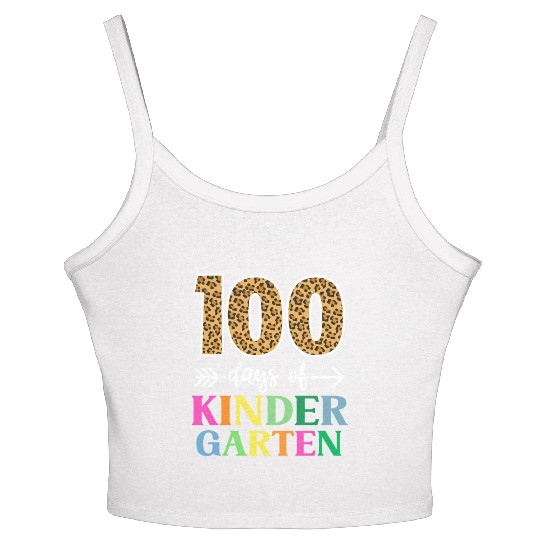 100 Days Of Kindergarten School Teacher Smarter Women's Spaghetti Strap Tank Top