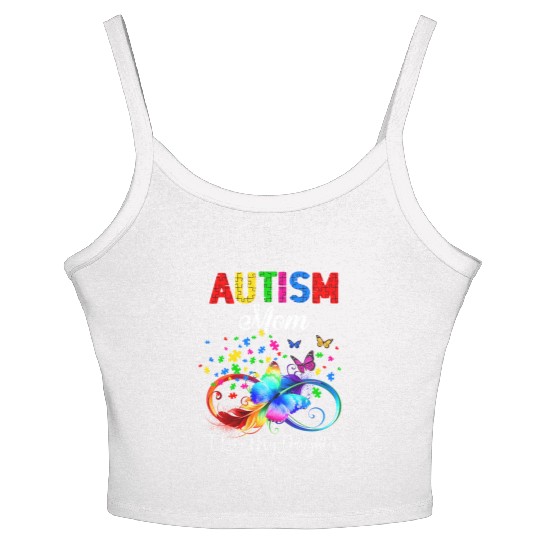 Butterfly Autism Mom I Love My Daughter Support Women's Spaghetti Strap Tank Top