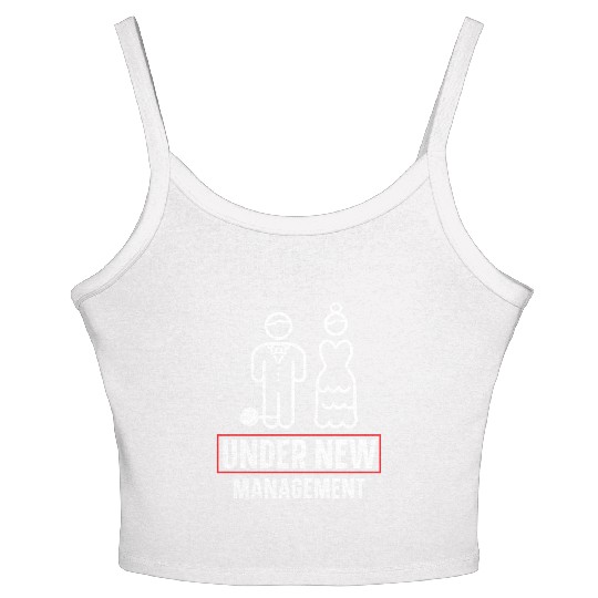 Bride And Groom Wedding Day Marriage Just Married Women's Spaghetti Strap Tank Top
