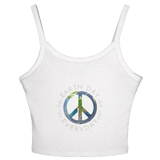 Earth Day Everyday World Global Peace On Earth Women's Spaghetti Strap Tank Top