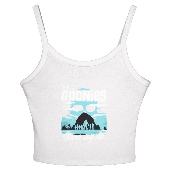The Goonies Cannon Beach Never Say Die Women's Spaghetti Strap Tank Top