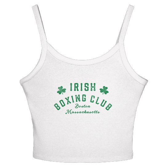 Irish Bong Club Boston Massachusetts Shamrock Women's Spaghetti Strap Tank Top