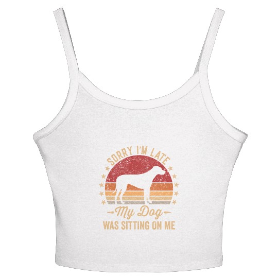 Sorry I'M Late My Dog Was Sitting On Me Rhodesian Women's Spaghetti Strap Tank Top