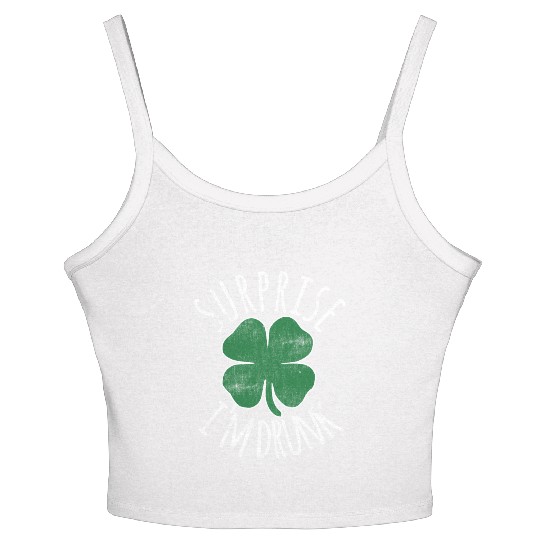 Surprise I'M Drunk Shamrock St Patrick'S Day Women's Spaghetti Strap Tank Top