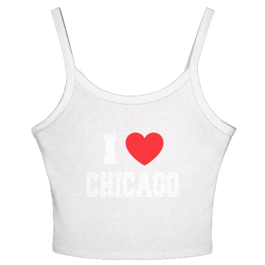 I Love Chicago Women's Spaghetti Strap Tank Top