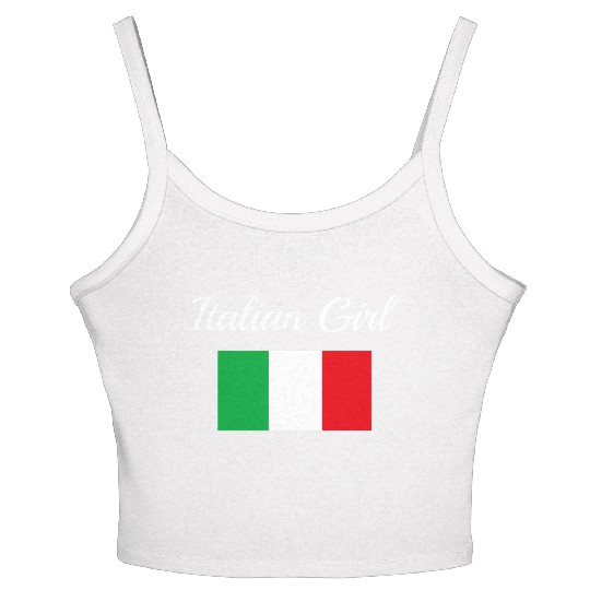 Italian Flag Italy Pride Italian-American Women's Spaghetti Strap Tank Top