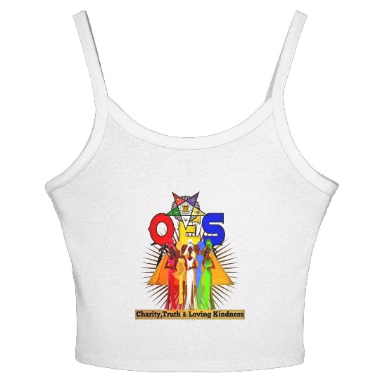 Order Of The Eastern Star Oes Ring Diva Sister'S Women's Spaghetti Strap Tank Top