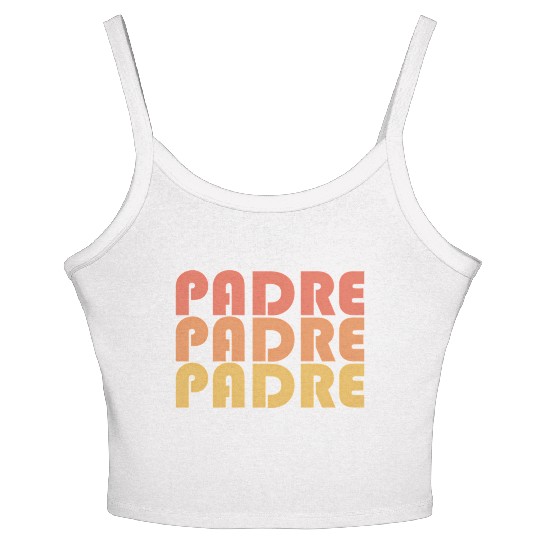 Padre Typography 1970S Women's Spaghetti Strap Tank Top