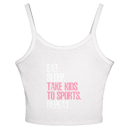 Mother'S Day Eat Sleep Take To Sports Repeat Women's Spaghetti Strap Tank Top
