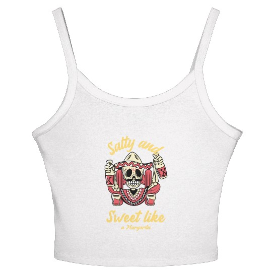 Salty And Sweet Margarita In Mexican Style Women's Spaghetti Strap Tank Top