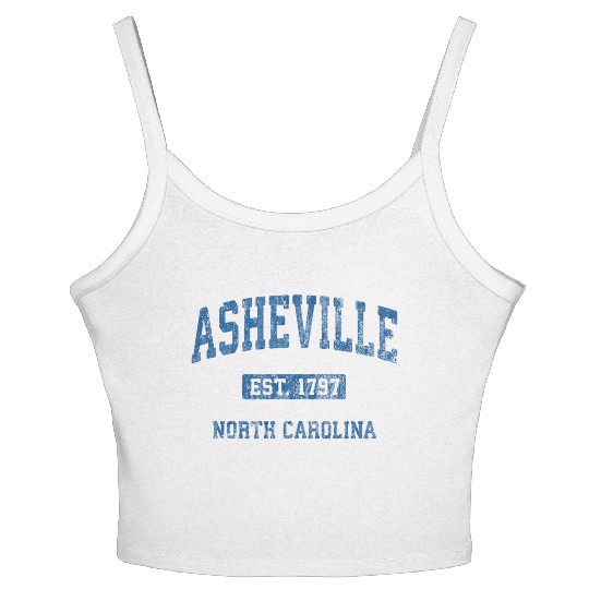 Asheville North Carolina Athletic Sports Women's Spaghetti Strap Tank Top