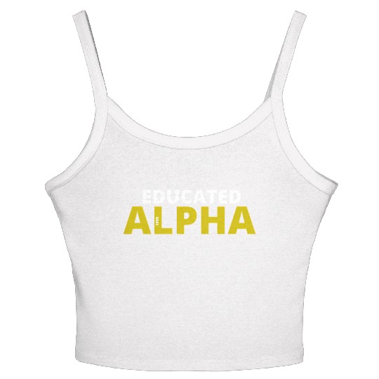 Educated Alpha 1906 Apa Fraternity For Women's Spaghetti Strap Tank Top