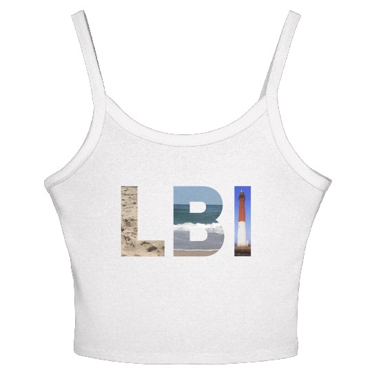 Lbi Long Beach Island Nj Photo Beach Ocean Women's Spaghetti Strap Tank Top