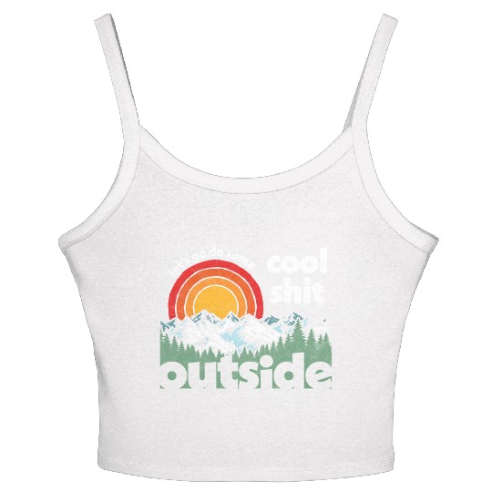 Let'S Do Shit Outside Nature Women's Spaghetti Strap Tank Top