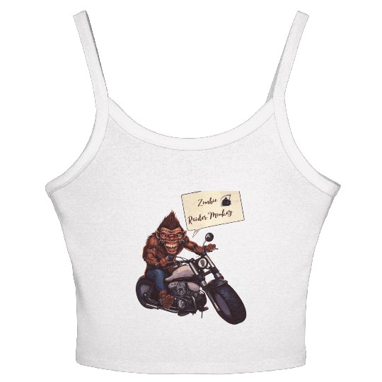 zombie Raider Monkey Women's Spaghetti Strap Tank Top