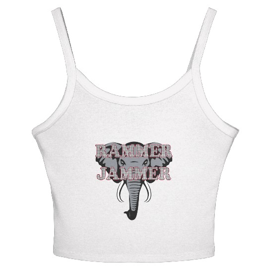 Albm Rammer Jammer Houndstooth Elephant Tide Women's Spaghetti Strap Tank Top