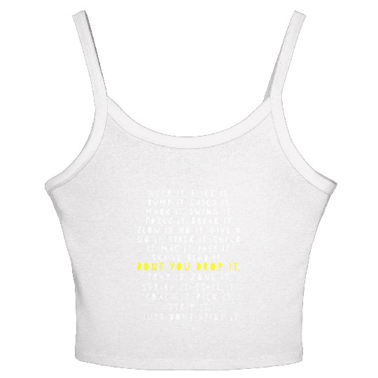 Ultimate Frisbee Game Language Frowler Disc Golf Women's Spaghetti Strap Tank Top