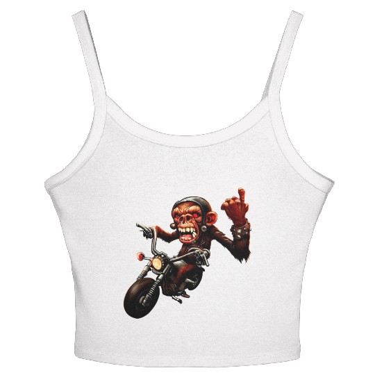 Zombie Raider Monkey Rockstar Women's Spaghetti Strap Tank Top