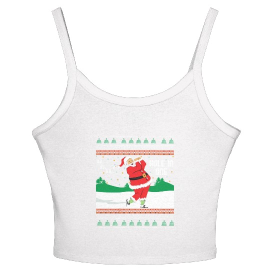 Ho Ho Ho Ugly Santa Golf Jumper Women's Spaghetti Strap Tank Top