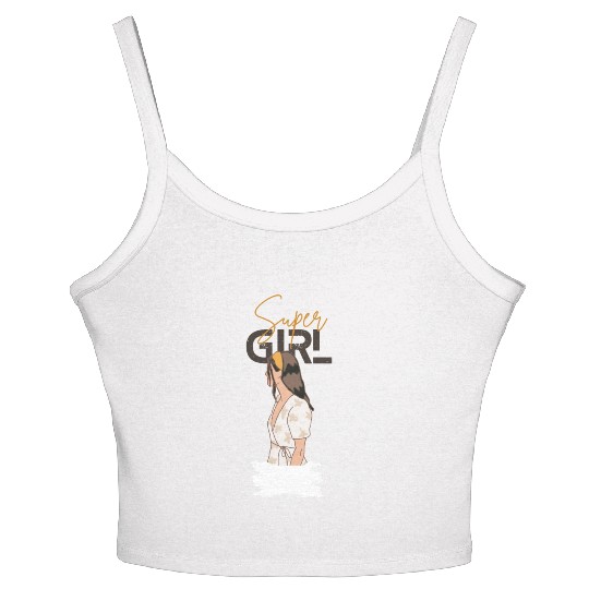 SUPER GIRL Women's Spaghetti Strap Tank Top