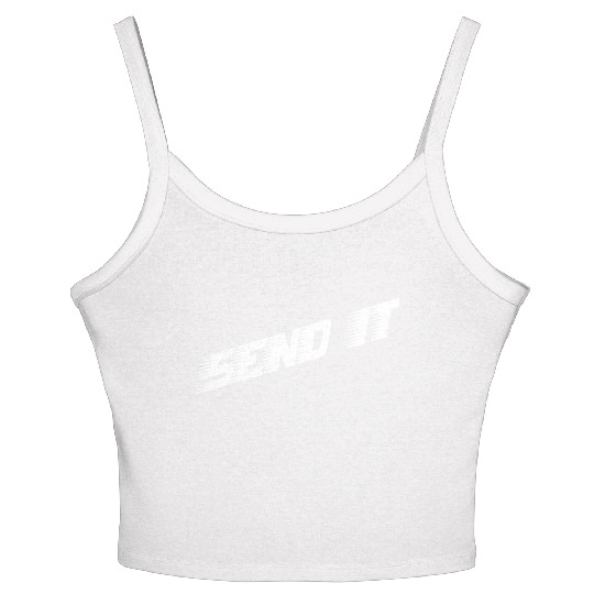 Dirt Bike Send It Motocross Women's Spaghetti Strap Tank Top
