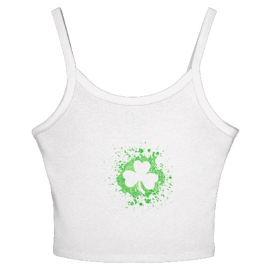 2-Sided Erin Go Bragh Shamrock Celtic Knot And Women's Spaghetti Strap Tank Top