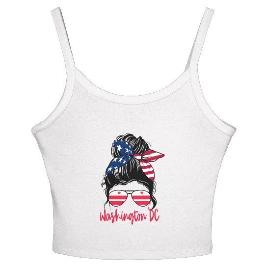 Washington Dc Washington Dc Flag Statefriend Women's Spaghetti Strap Tank Top
