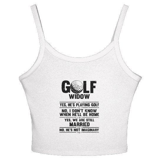 Hilarious Golfing Husband Golfer Player Sarcasm Women's Spaghetti Strap Tank Top