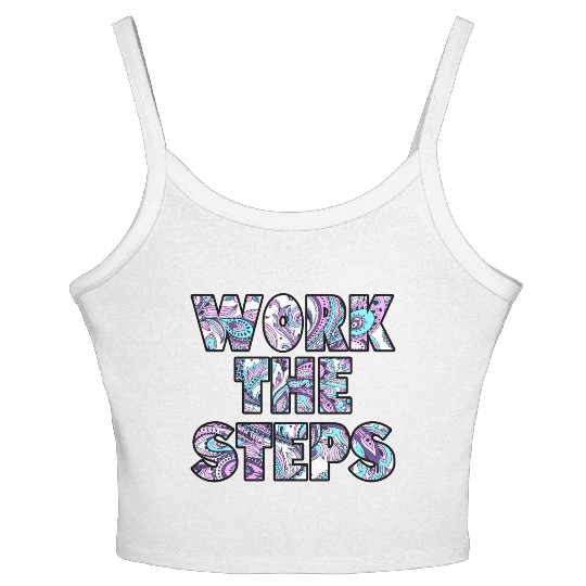 Work the Steps paisley Women's Spaghetti Strap Tank Top