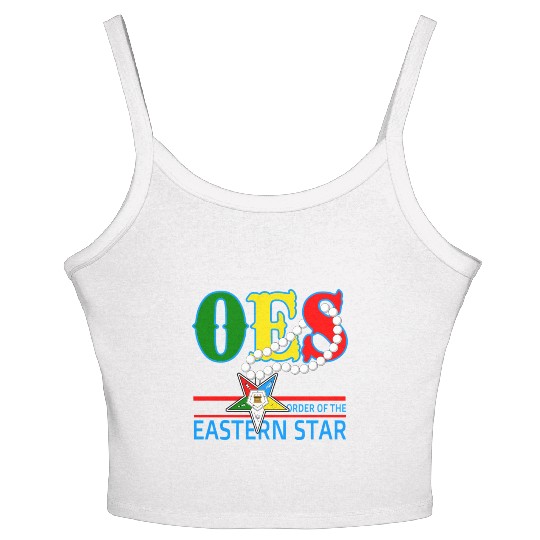 Oes Star Necklace Order Of The Eastern Star Women's Spaghetti Strap Tank Top
