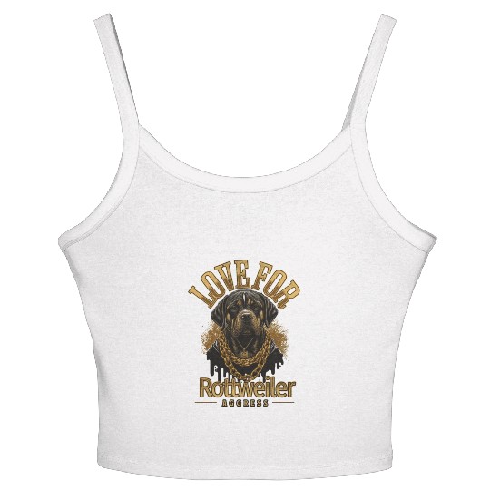 Love for Rottweiler Women's Spaghetti Strap Tank Top