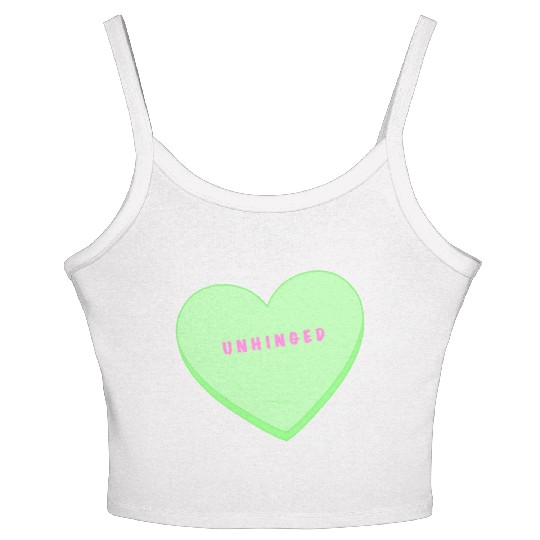 unhinged conversation heart Women's Spaghetti Strap Tank Top