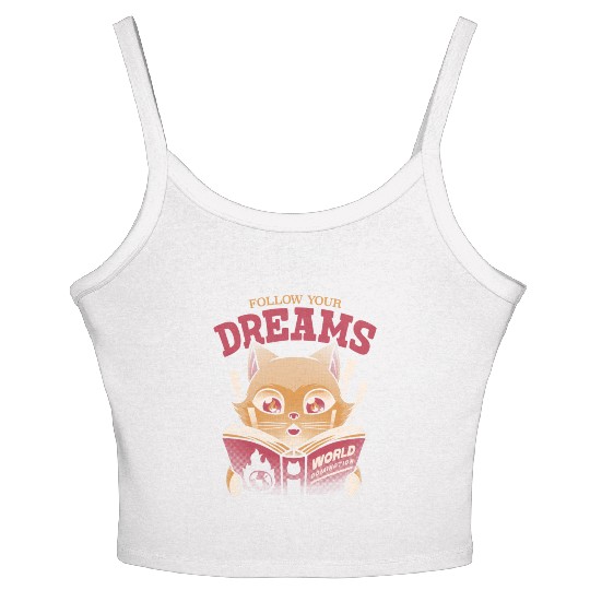 Follow Your Dreams Cat World Domination Women's Spaghetti Strap Tank Top
