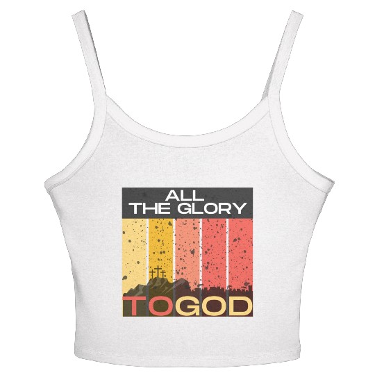All The Glory to God Women's Spaghetti Strap Tank Top